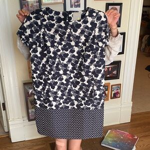 MaxMara Weekend Black and White Floral Mini sheath Dress